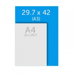 Bloc papier A3 (42 x 29.7 cm) 25, 50 ou 100 feuillets 90g